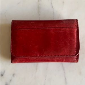 HOBO Jill Trifold Wallet - Red - EUC